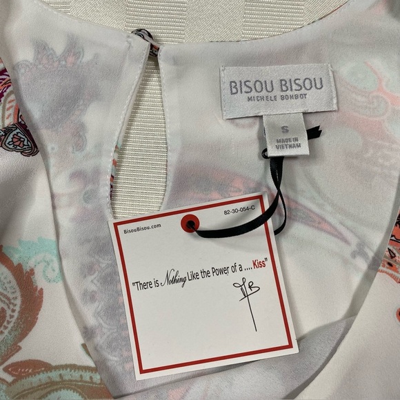 Bisou Bisou Michelle Bohbot Sz S Boho Paisley Print Sleeveless Top NWT - Picture 9 of 11